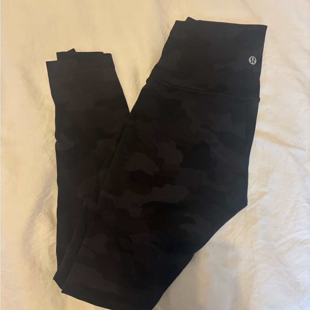 Lululemon Athletica Black Camo Leggings